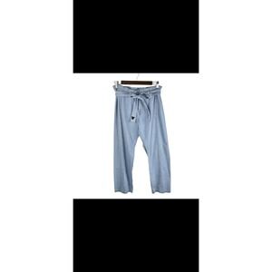 Junk Food x Disney Blue Chambray Mickey Mouse Embroidered Tapered Pants Sz XS